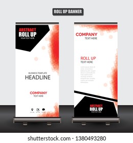 Roll up business brochure flyer banner design vertical template vector, cover presentation abstract geometric background, modern publication x-banner and flag-banner