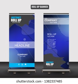 Roll up business brochure flyer banner design vertical template vector, cover presentation abstract geometric background, modern publication x-banner and flag-banner