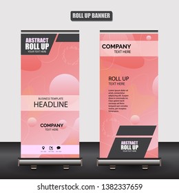 Roll up business brochure flyer banner design vertical template vector, cover presentation abstract geometric background, modern publication x-banner and flag-banner