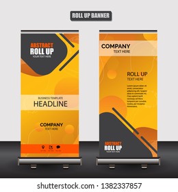 Roll up business brochure flyer banner design vertical template vector, cover presentation abstract geometric background, modern publication x-banner and flag-banner