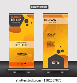Roll up business brochure flyer banner design vertical template vector, cover presentation abstract geometric background, modern publication x-banner and flag-banner