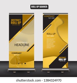 Roll up business brochure flyer banner design vertical template vector, cover presentation abstract geometric background, modern publication x-banner and flag-banner