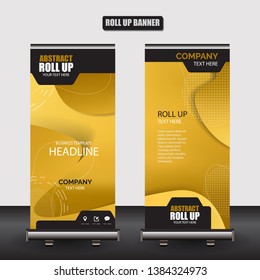 Roll up business brochure flyer banner design vertical template vector, cover presentation abstract geometric background, modern publication x-banner and flag-banner