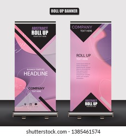 Roll up business brochure flyer banner design vertical template vector, cover presentation abstract geometric background, modern publication x-banner and flag-banner