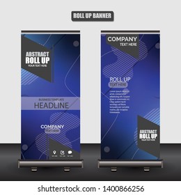 Roll up business brochure flyer banner design vertical template vector, cover presentation abstract geometric background, modern publication x-banner and flag-banner