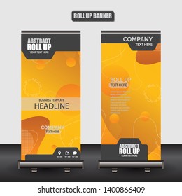 Roll up business brochure flyer banner design vertical template vector, cover presentation abstract geometric background, modern publication x-banner and flag-banner
