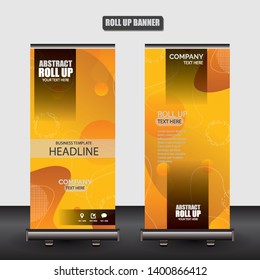Roll up business brochure flyer banner design vertical template vector, cover presentation abstract geometric background, modern publication x-banner and flag-banner