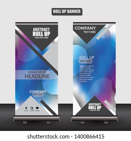 Roll up business brochure flyer banner design vertical template vector, cover presentation abstract geometric background, modern publication x-banner and flag-banner