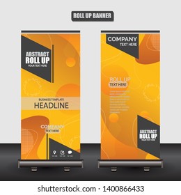 Roll up business brochure flyer banner design vertical template vector, cover presentation abstract geometric background, modern publication x-banner and flag-banner