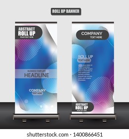 Roll up business brochure flyer banner design vertical template vector, cover presentation abstract geometric background, modern publication x-banner and flag-banner