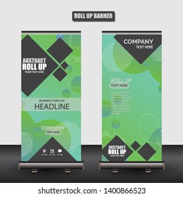 Roll up business brochure flyer banner design vertical template vector, cover presentation abstract geometric background, modern publication x-banner and flag-banner