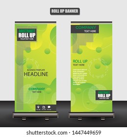 Roll up business brochure flyer banner design vertical template vector, cover presentation abstract geometric background, modern publication x-banner and flag-banner