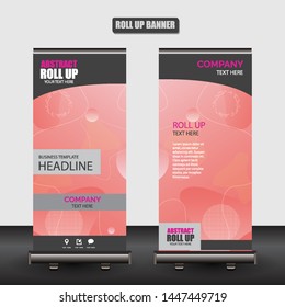 Roll up business brochure flyer banner design vertical template vector, cover presentation abstract geometric background, modern publication x-banner and flag-banner