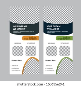 Roll up business brochure flyer banner design vertical template vector, cover presentation abstract geometric background, modern publication x-banner and flag-banner,carpet design