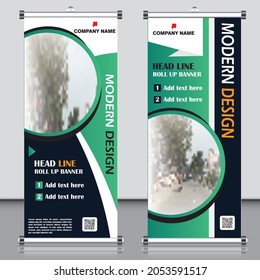 roll up business brochure flyer banner design vertical template vector, cover presentation abstract geometric background, modern publication x-banner and flag-banner, layout in rectangle size