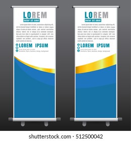 roll up business brochure flyer banner design vertical template vector, cover presentation abstract background, modern publication x-banner and flag-banner layout in rectangle size on black background