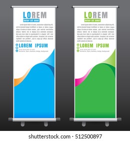roll up business brochure flyer banner design vertical template vector, cover presentation abstract background, modern publication x-banner and flag-banner layout in rectangle size on black background