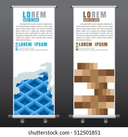 roll up business brochure flyer banner design vertical template vector, cover presentation abstract background, modern publication x-banner and flag-banner layout in rectangle size on black background