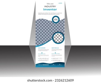Broschüre für das Layout von Geschäftsvorlagen aufrollen-Vektorgrafik
