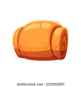 Roll cake cartoon illustration. Cake. Bakery, menu, food concept
