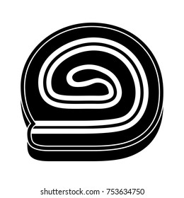 roll cake flat icon