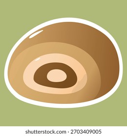 Roll Cake Illustration Sweet Soft Dessert Swiss Roll