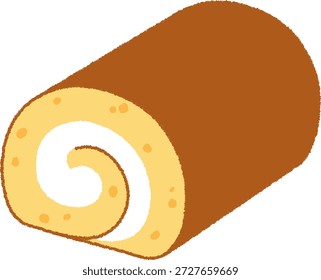 Um bolo em forma de rolo é um bolo feito espalhando creme ou geleia em um bolo de esponja finamente assado e enrolando-o em uma forma espiral.