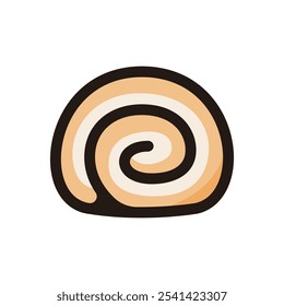 Roll cake outline icon for graphic design, apps and websites