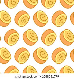 Roll Cake Pattern Vector Illustration