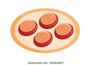 Roll Cake with Strawberry Jam