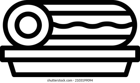 Roll cake Vector Icon Design Illustration