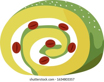 Roll cake vector illustration, cake, sweets