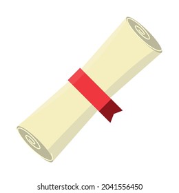 roll certificate education icon isolated