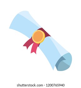 roll certificate school white background
