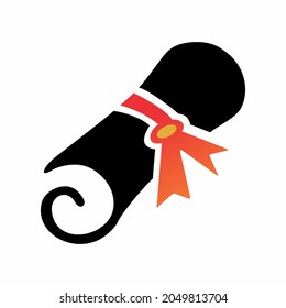roll certificate school white background vector illustration