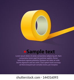 Roll Of Clear Sticky Tape Vector Background