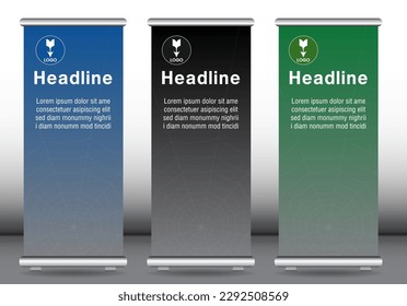 Plantilla de presentación de simulación de banner de diseño de resumen