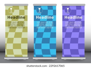 Plantilla de presentación de simulación de banner de diseño de resumen