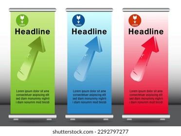 Plantilla de presentación de simulación de banner de diseño de resumen