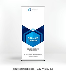 Roll up design, creative background for advertising, layouts for seminars, business conferences, exhibitions