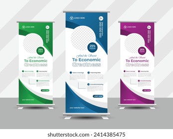 Roll Up Design With Stand Up Mockup, New Modern Roll Up With Print Ready File 