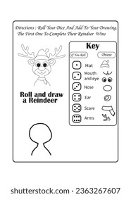 roll the dice and draw Christmas graphic