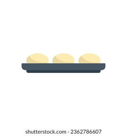 Roll dough icon flat vector. Pastry baking. Cook kitchen isolated