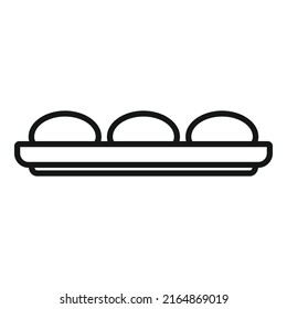 Vector de contorno de icono de masa rodada. Cocina pastelera. Cocina de cocina