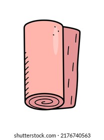 A roll of fabric for sewing or paper, vector illustration