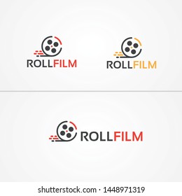 Roll film logo template for company or personal