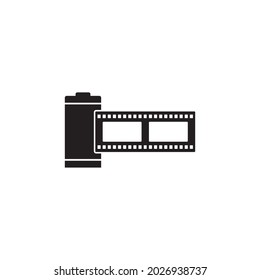 Roll film logo template  vector icon illustration design 