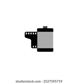 Roll film logo template vector icon illustration.