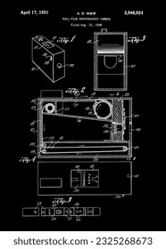 Roll film photographic camera patent 