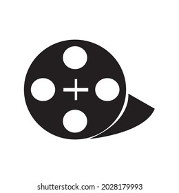 Rolle des Filmbands. Einfache Vektorgrafik. Bearbeitbar und farbig.
